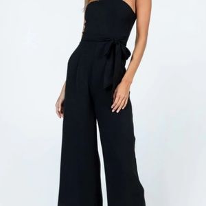 Black Strapless Jumpsuit Princess Polly size 4
